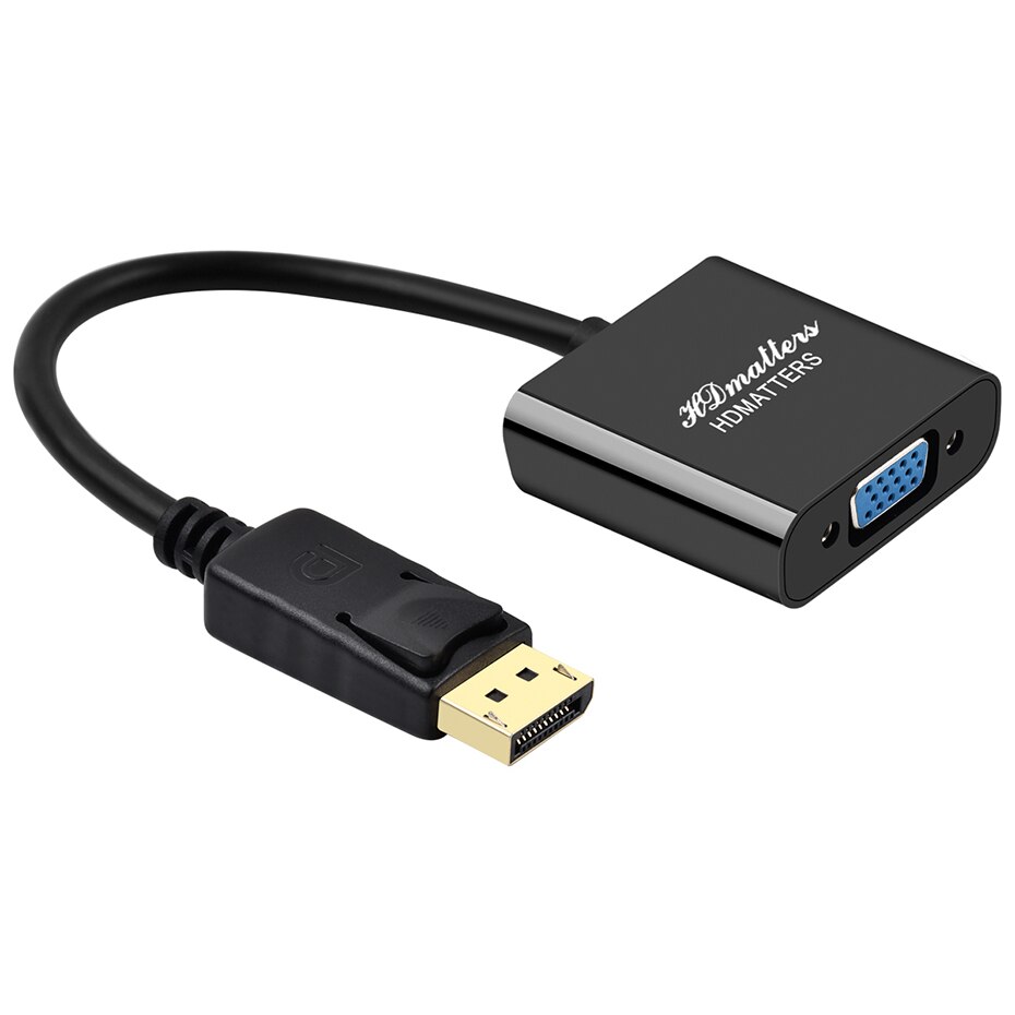 Displayport DP to VGA cable converter adapter Displayport in to VGA female out for DP dell lenovo pc monitors