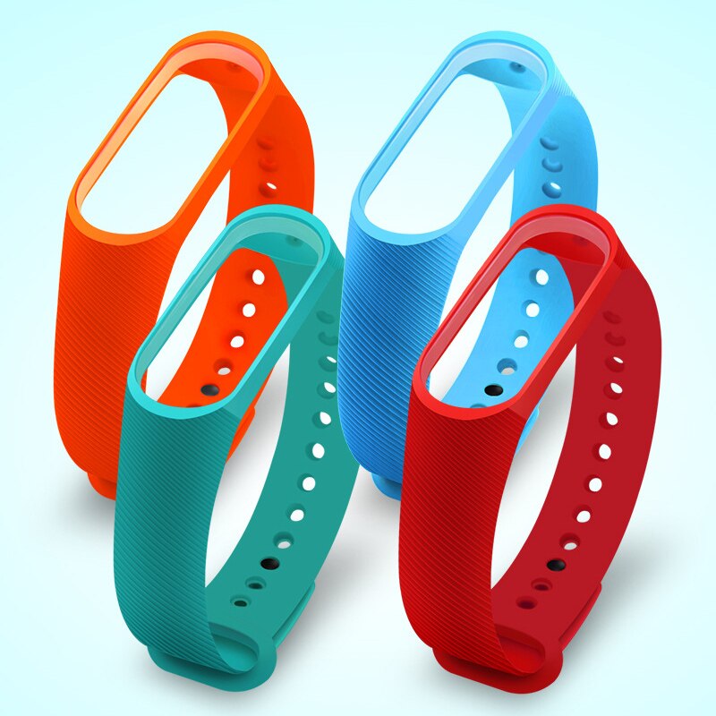 Correa de silicona para Xiaomi Mi band 3 y 3, repuesto de pulsera de silicona variada para pulseras inteligentes mi band 3 y Mi band 3