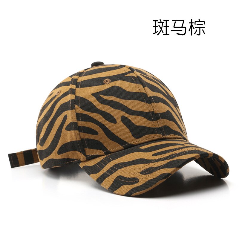 Mode Baseball Cap Voor Vrouwen Casual Snapback Hoed Meisjes Vier Seizoenen Outdoor Zon Mannen Caps Hip Hop Zebra Print Hoed mom Hoeden: Zebra Brown