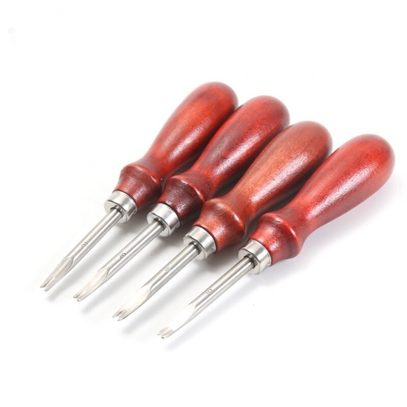 8 Diy Ambachtelijke Gereedschappen Voor Rand Lederen Beveling En Lederen Trimmen, Lederen Grooving Tool (1.5Mm, 1.2Mm, 1.0Mm, 0.8Mm)