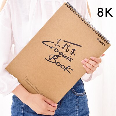 DELI Drawing Paper Artist Painting Drawing Paper Painting Sketching Books Sketch Book 8K/A4/16K Art Sketchbook Painting Supplies: A1