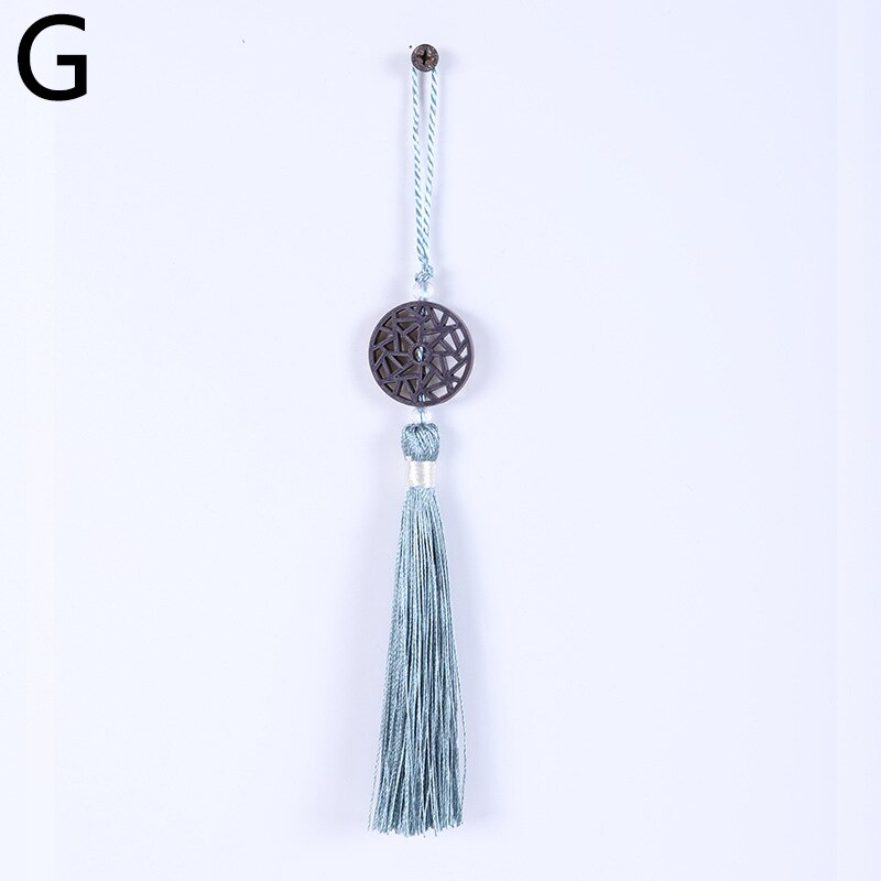 Accesorios de cortina de alta gama, borlas de imitación de madera con etiqueta pequeña hechas a mano, borlas de cortina chinas, orejas colgantes: G
