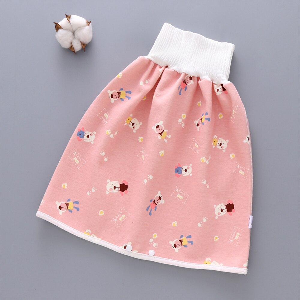 1PCS Baby Waterproof Diaper Skirt Cotton High Waist Children Training Pants Cloth Reusable Baby Diaper Sleeping Leak-proof: style 2