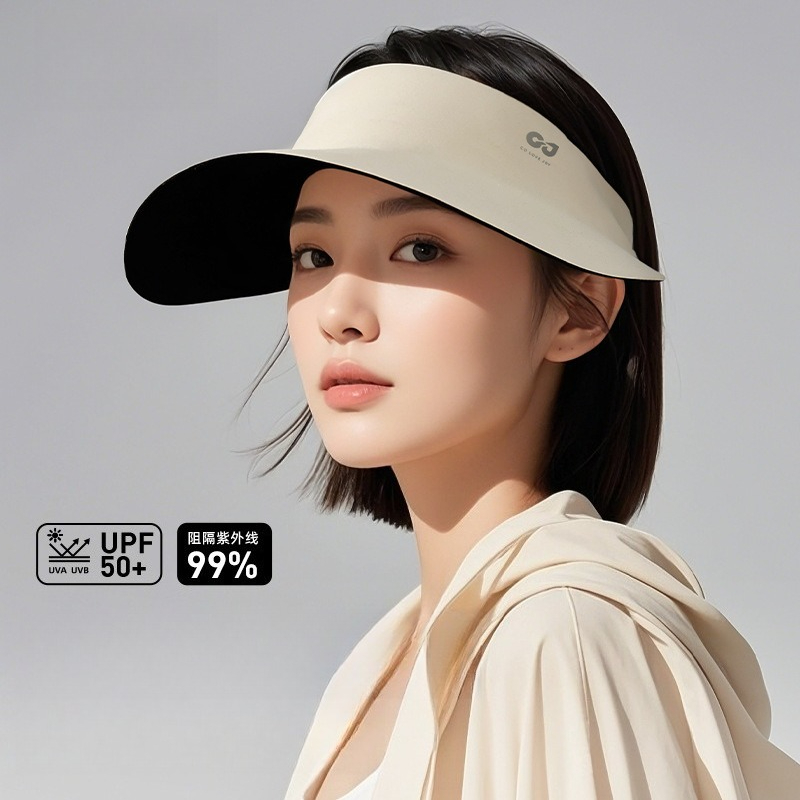 1 stks Traceless Opvouwbare Unisex Vizierhoed Zomer UPF50 + Ademend Lege Hoge Hoed voor Outdoor Sport Wandelen Vissen Zonnebrandcrème Caps