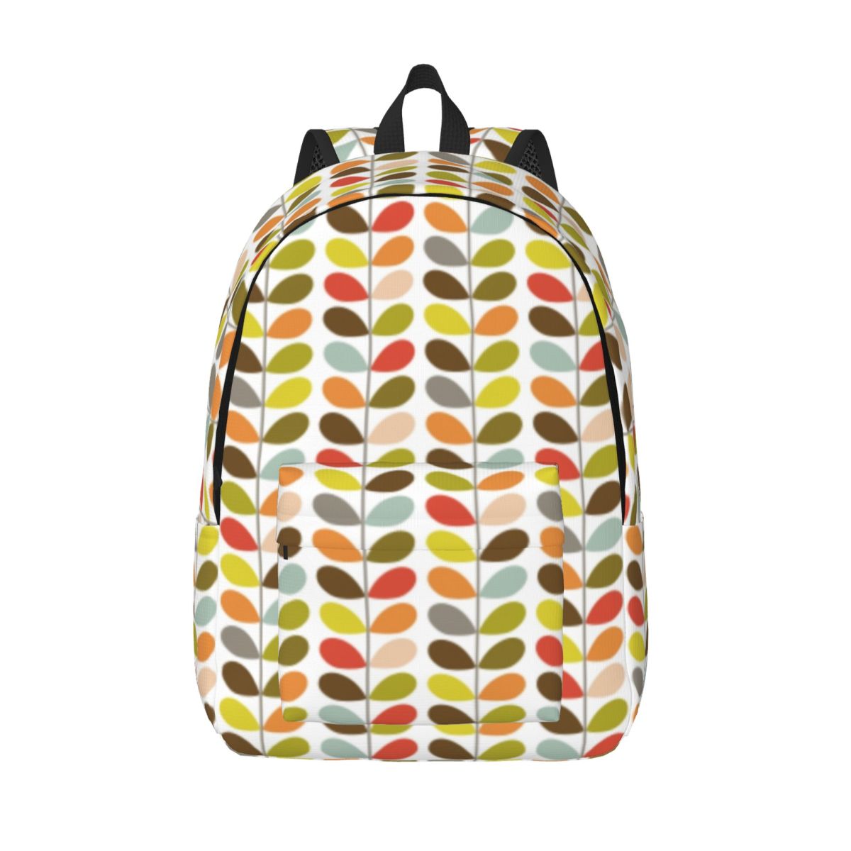 Benutzerdefinierter Orla Kiely Laptop-Rucksack mit mehreren Stemmen für Damen und Herren, lässige Büchertasche für Studenten, florale abstrakte Taschen: 15 zoll / Armee Grün