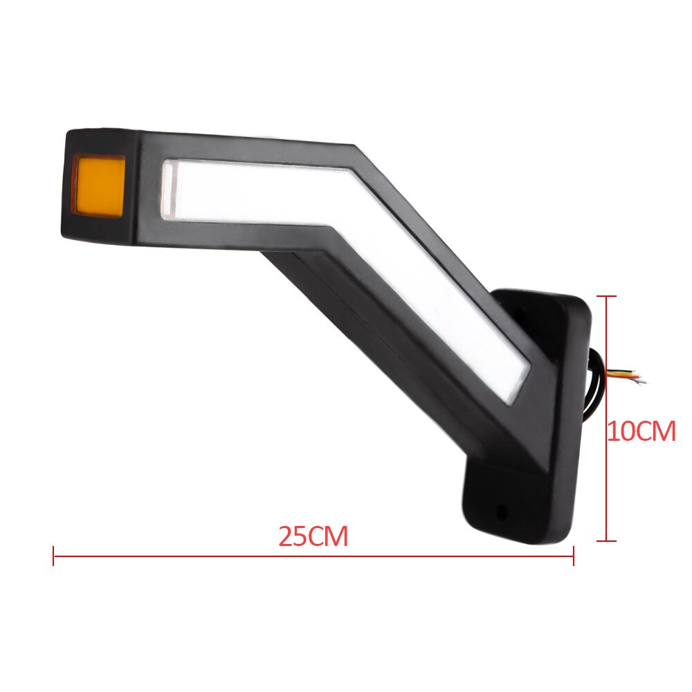 Krator-2 uds. De rotuladores laterales de LED neón, 12V, 24V, luces de despacho ámbar rojas y blancas, resistentes al agua para camiones