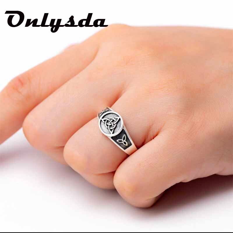 Viking rustfrit stål celtics knude ring mænd nordiske trinity vielsesringe dame band løfte smykker