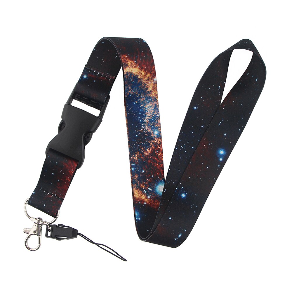 LX584 Romantic Starry Sky Keychain Neckband Lanyard USB ID Card Badge Holder Lanyard Mobile Phone Accessories Cute For: 5