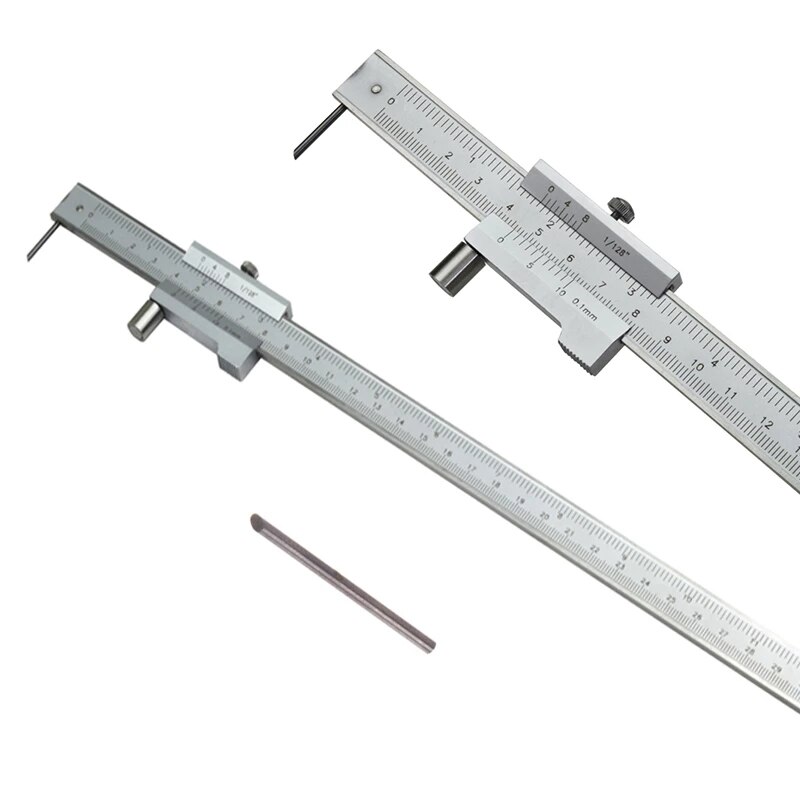 0-200mm 300mm 400mm Stainless Steel Vernier Caliper Parallel Marking Gauge Vernier Caliper W/Carbide Scriber Measuring Tools