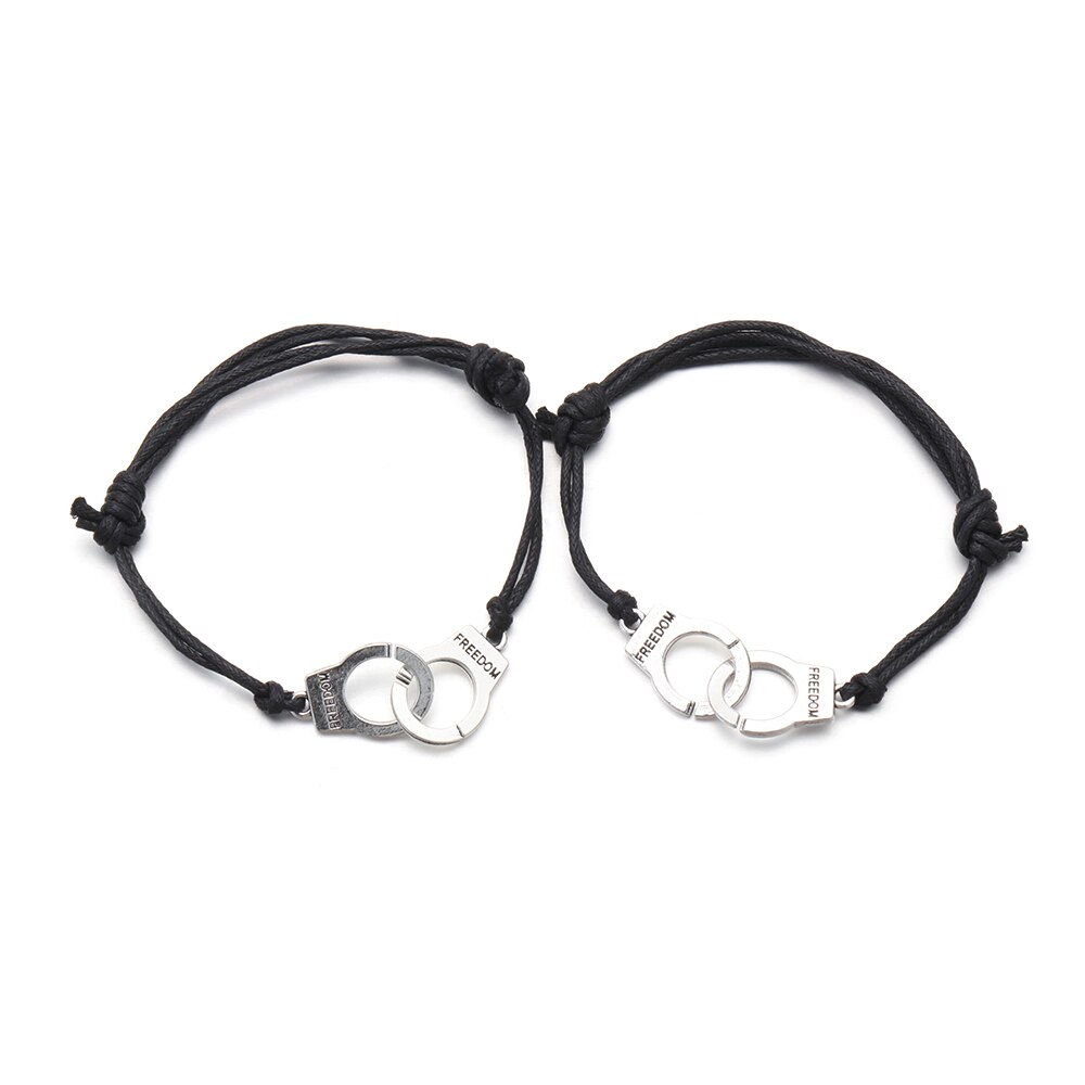 2 uds. De pulseras de cuerda trenzada magnética para parejas, pulsera a juego de distancia, accesorios de joyería para amantes eternos: 02