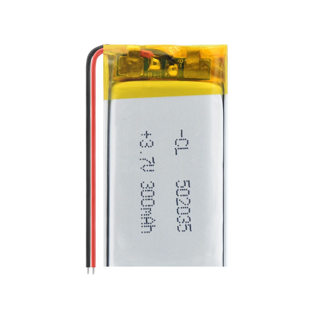Suministro de batería de litio polímero de litio 502035 300mAh 3,7 V batería recargable para MP3 MP4 MP5 GPS PSP MID Bluetooth auriculares
