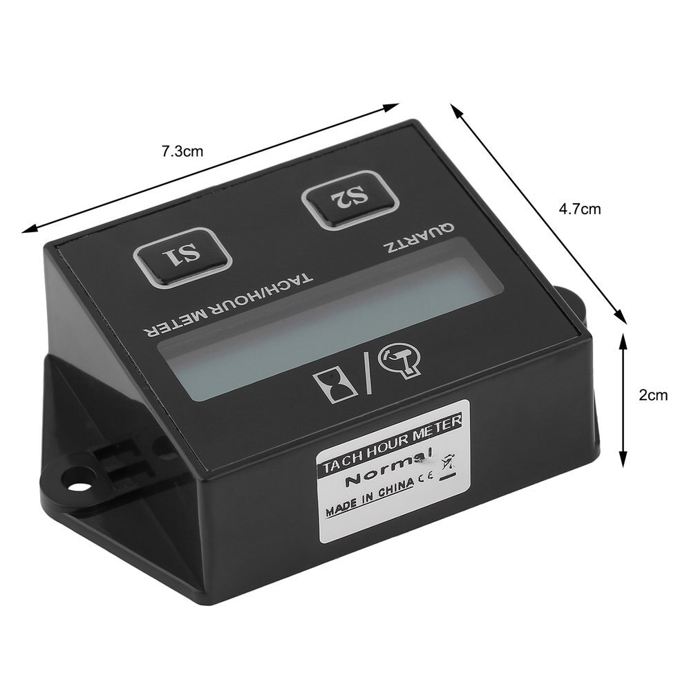 Waterproof Digital Engine Tach Hour Meter Tachometer Gauge Inductive RPM Meter LCD Display 12v For Motorcycle Boat