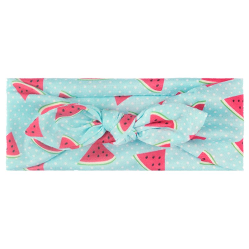 1 stück Baby Mädchen Stirnband Kleinkind Haar Zubehör Wassermelone BöGen Neugeborenen Headwear Kaninchen Ohr Tiara Headwrap Kopf Band: C