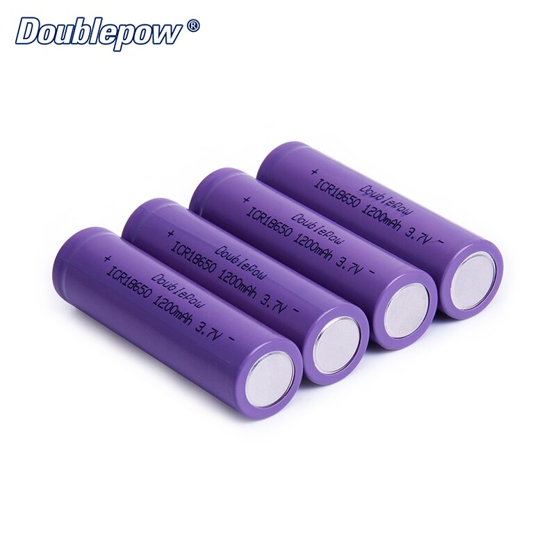 Doublepow DP-18650 1200mAh 3.7V Li-ion rechargeable 18650 battery HIGH CAPACITY FOR LANTERN