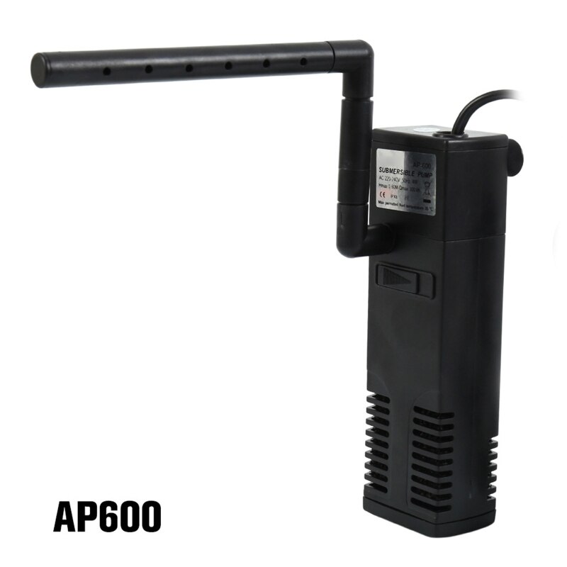 Internal 3-in-1 Aquarium Filter Adjustable Turtle Tank Built-in Filter Pump