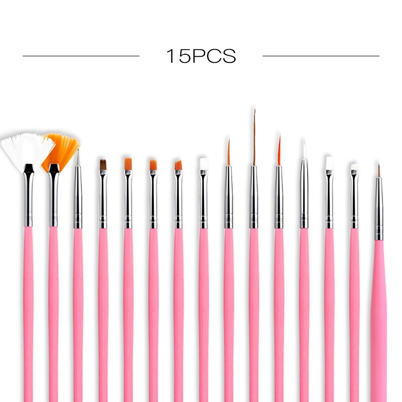 ROSALIND Nail Brush 20Pcs/Set Nail Brushes Set Dotting Painting Drawing Nail Art Tools Polish Brush Pen nails manicure: N5026
