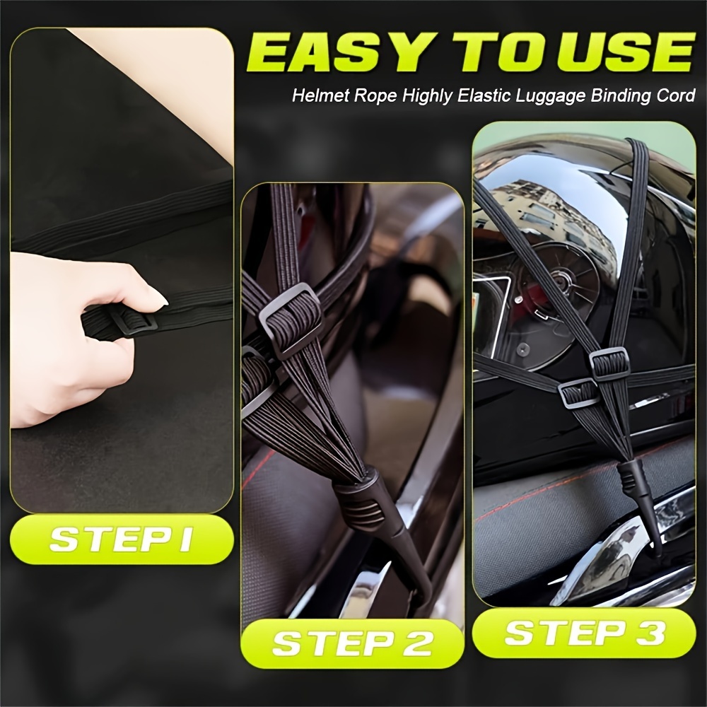 cords to helmet on motorcycle seat Caddystrap Pillion Carrier Strap Generturbo Half Helmet Ear Pads provide comfortable ear protection and wind noise reduction Motorcycle Back Seat Helmet Strips