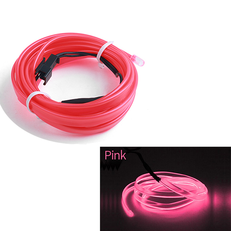 Striscia luminosa per atmosfera in fibra ottica al neon per illuminazione ambientale a portato da 5 metri per interni auto Decorazione USB kit luce flessibile fai-da-te