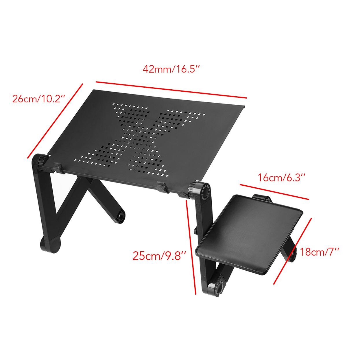 Folding Laptop Stand With Cooling Fan Mouse Board Aluminium Deaktop Bed Sofa Holder Stand For Notebook PC Computer For Macbook