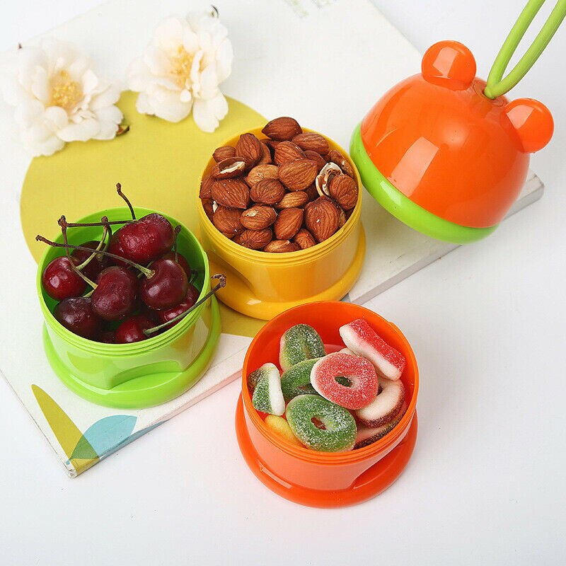 3 Layers Baby Food Storage Organizer Baby Milk Powder Dispenser Container Storage Formula Feeding Box