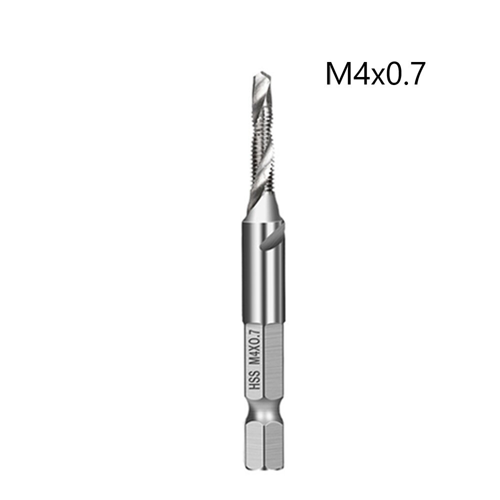 Hex Shank Titanium Plated HSS Screw Thread Metric Tap Drill Bits Screw Machine Compound Tap M3 M4 M5 M6 M8 M10 Hand Tools: B