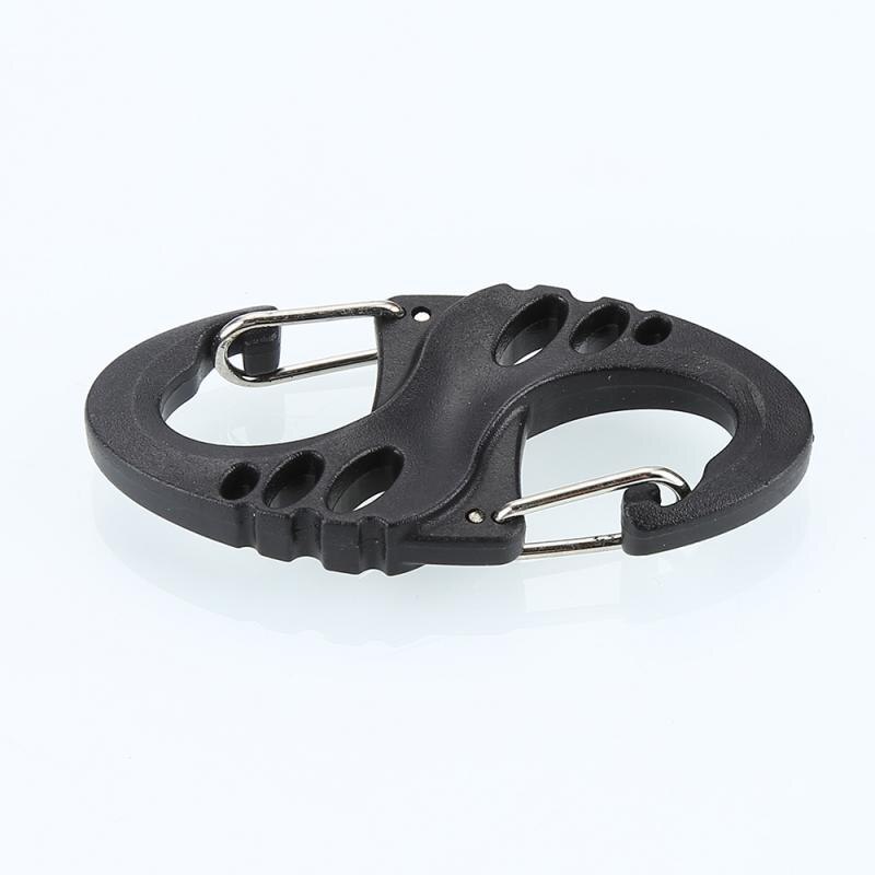 Mini S-shaped 8 Shaped Type Buckle Double Gated Locking Carabiner Key Ring Keychain Clip Hook Snap Spring Clasp