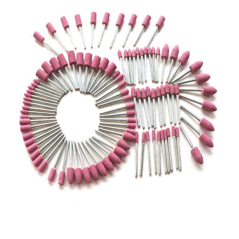 100 Stks/doos Keramische Gemonteerd Punt Steen Slijpen Hoofd Wiel Boor Rotary Gereedschap Boor Slijpen Head Tool