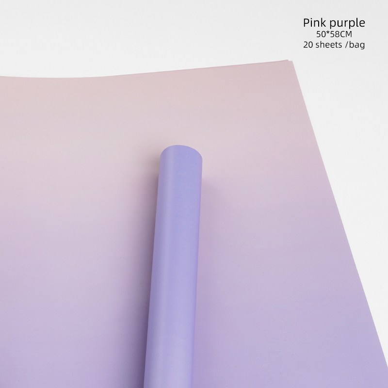 Gradient Rainbow Flowers Wrapping Paper Handmade Bouquet Wrapping Paper Flower Shop Floral Waterproof Packaging Material: army green