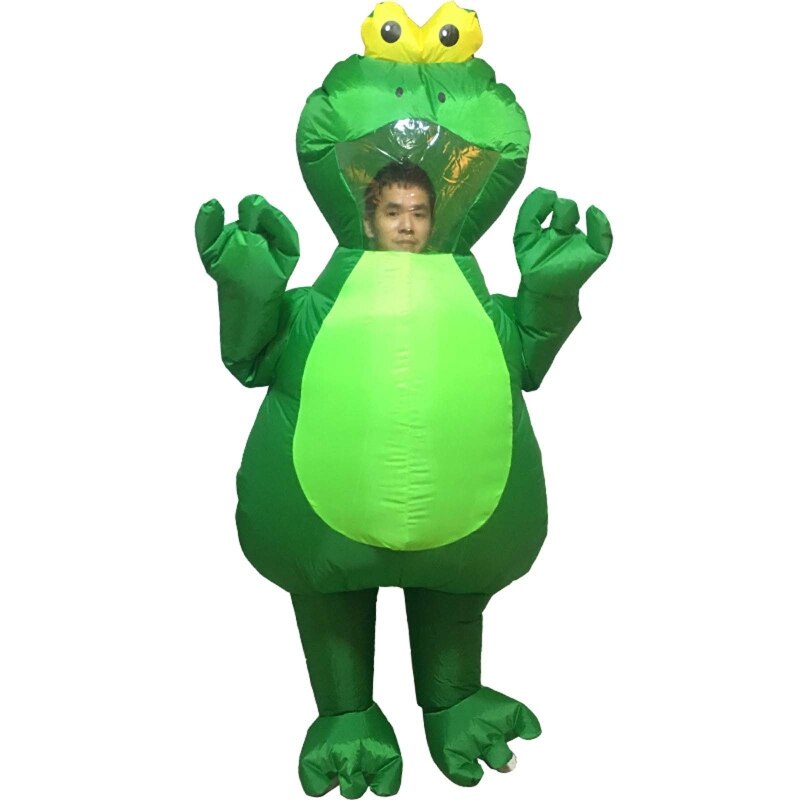 Oppustelig frø kostume voksne sjovt sprænge outfit halloween cosplay tøj