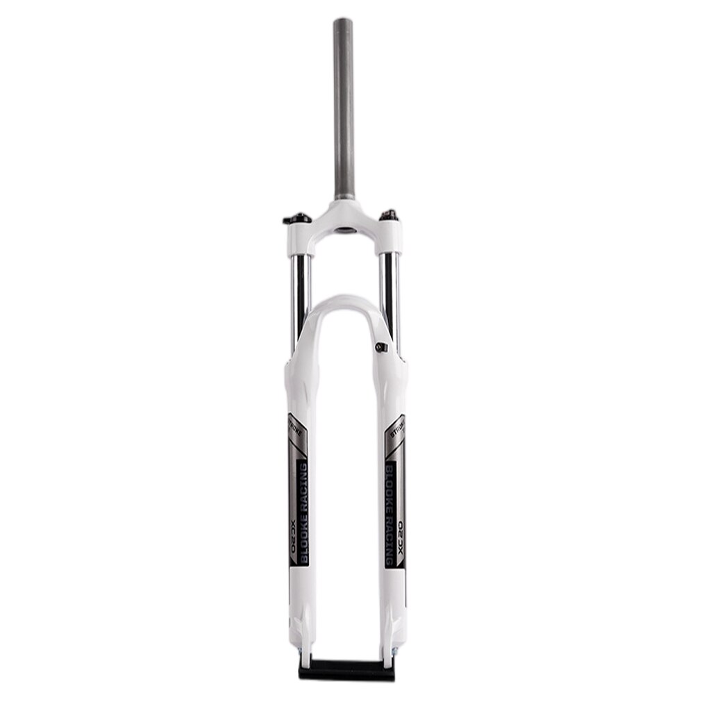 28.6mm MTB Bike Fork Front Fork Lockout Adjustment Forks Remote Lock Lockout Bicycle Shockproof Front Fork: 27.5inch White