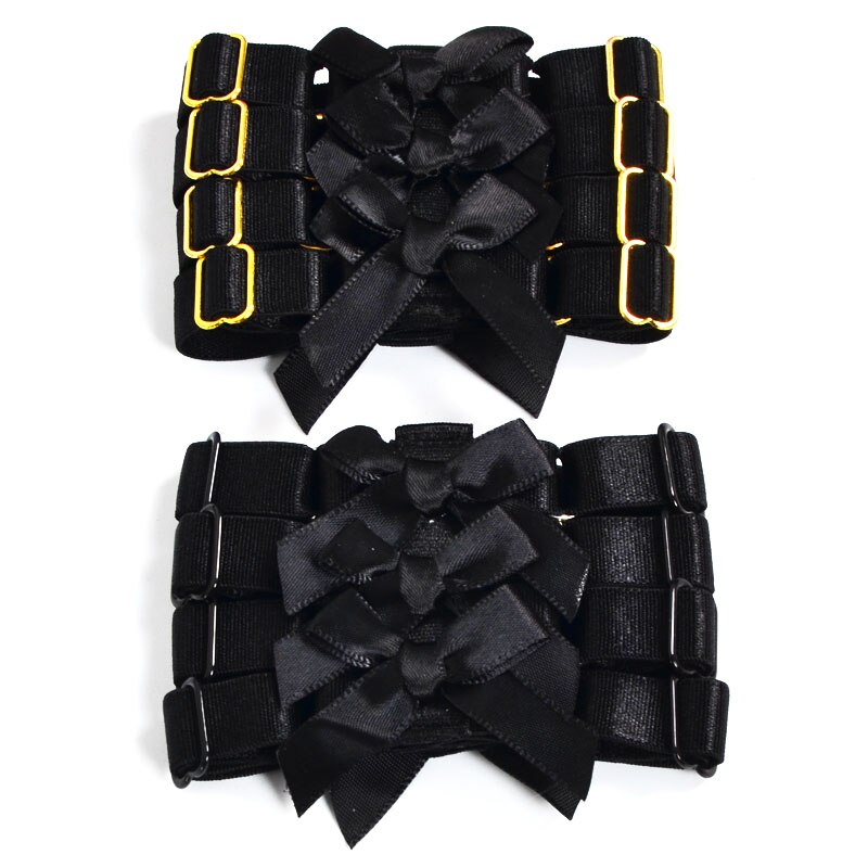 Sort sexet armbind arm stykke armbånd strop armbånd sele sløjfe med hjerte krop sele bur bondage hånd sele