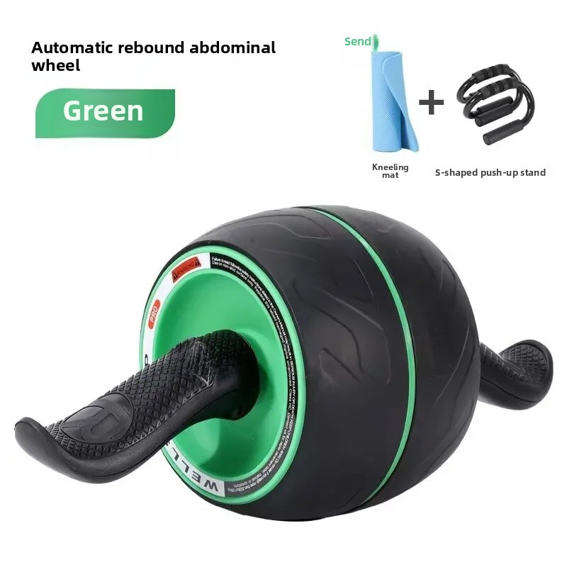 Roda abdominal de salto automático uso doméstico equipamento de treinamento muscular abdominal exercício silencioso perda de peso rolos abdominais nós: Branco