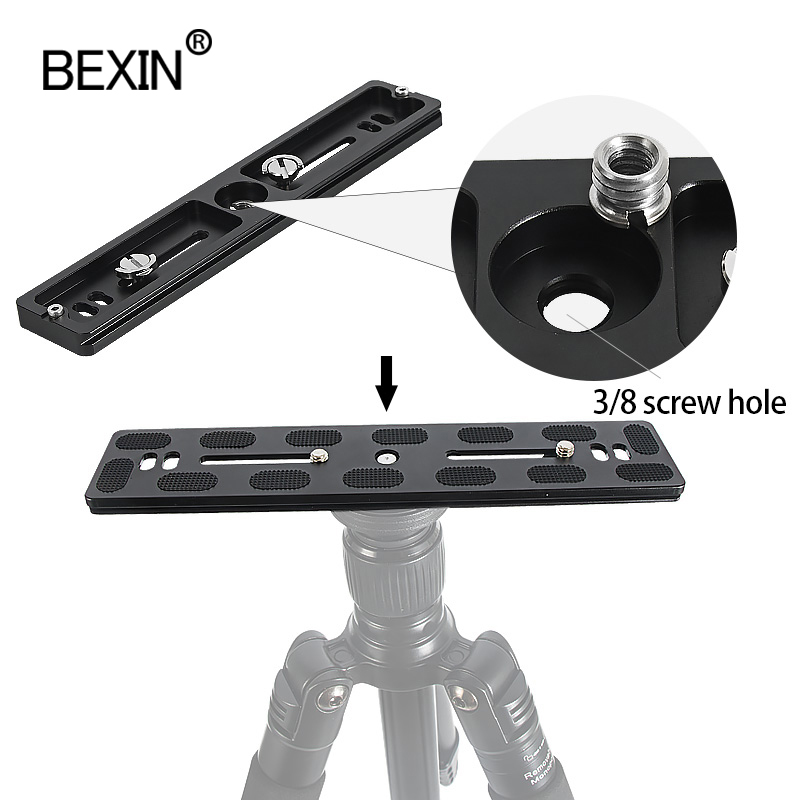 BEXIN long Camera tripod quick release plate quick shot clip bracket camera mount plate for dslr camera tripod with 1/4 screw