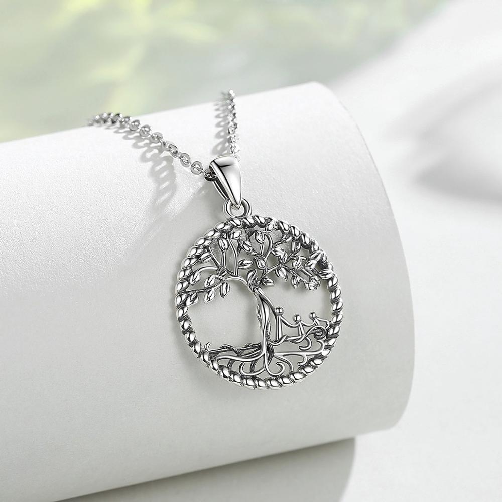 EUDORA – pendentif arbre de vie en argent Sterling, collier avec arbre généalogique, bijoux fins pour femmes, de fête D475