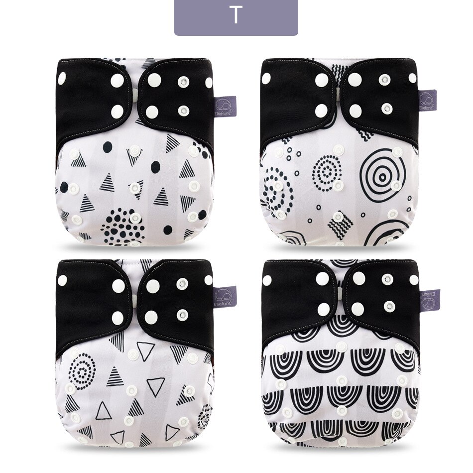 Culotte en tissu réutilisable 4 pièces, couche en tissu lavable pour l'entraînement des bébés, couches imperméables pour garçons et filles: BLEU CIEL