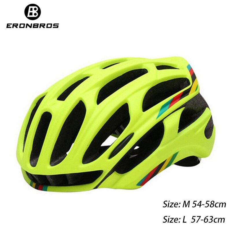 Cycling Helmet With LED Red Tail Light Road Mountain bicycle Helmet Ultralight MTB Helmet Sport bike helmet capacete ciclismo: Fluorescent yellow / M (54cm-58cm)