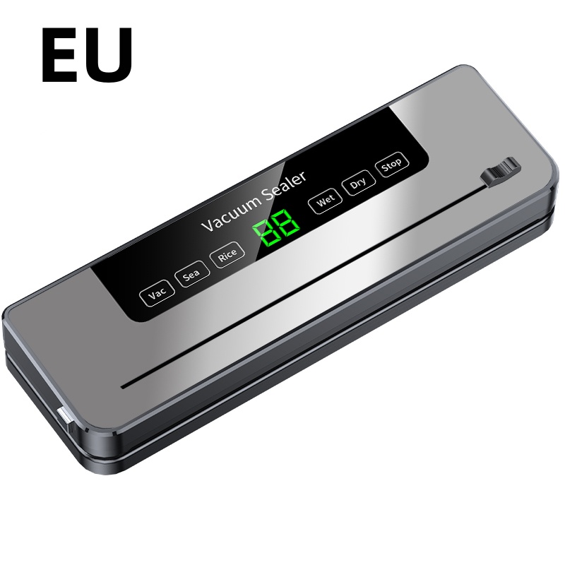 Food vacuum sealing machine Vacuum machine Food packaging machine UV household kitchen food sealing machine Seal vacuum cleaner: Light Grey