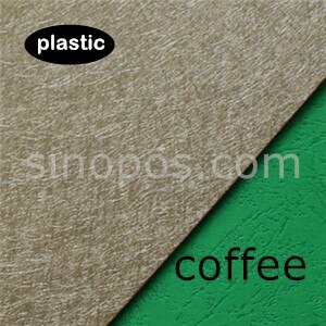 StackBook Full Cover, fabric samples cards holder textile material binding sleeve swatch stack book leather fold display binder: coffee plastic / 185x235x50mm