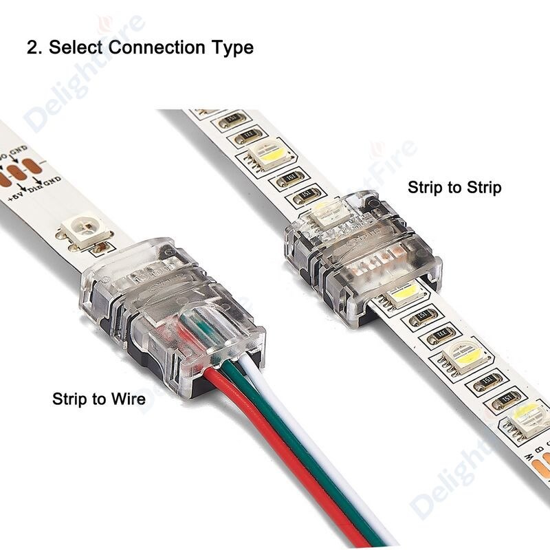 5 stk 2/3/4/5 pin led strip stik 5/8/10/12mm stik til  ws1812b rgbw led strip lys stik lys vandtæt led strip