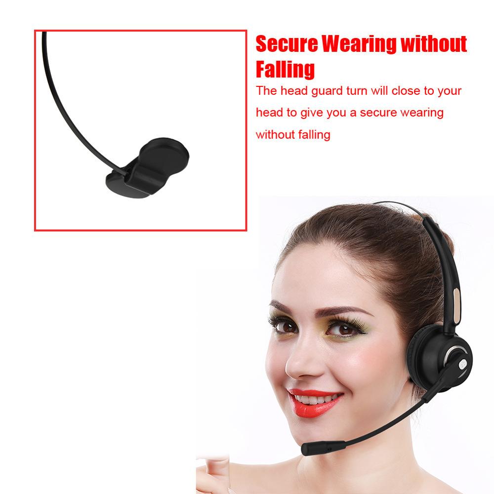 Call Center Bluetooth Headset Wireless Over-The-Head Ruisonderdrukkende Hoofdtelefoon Voor Truck Auto Drivers Call Center Office telefoons