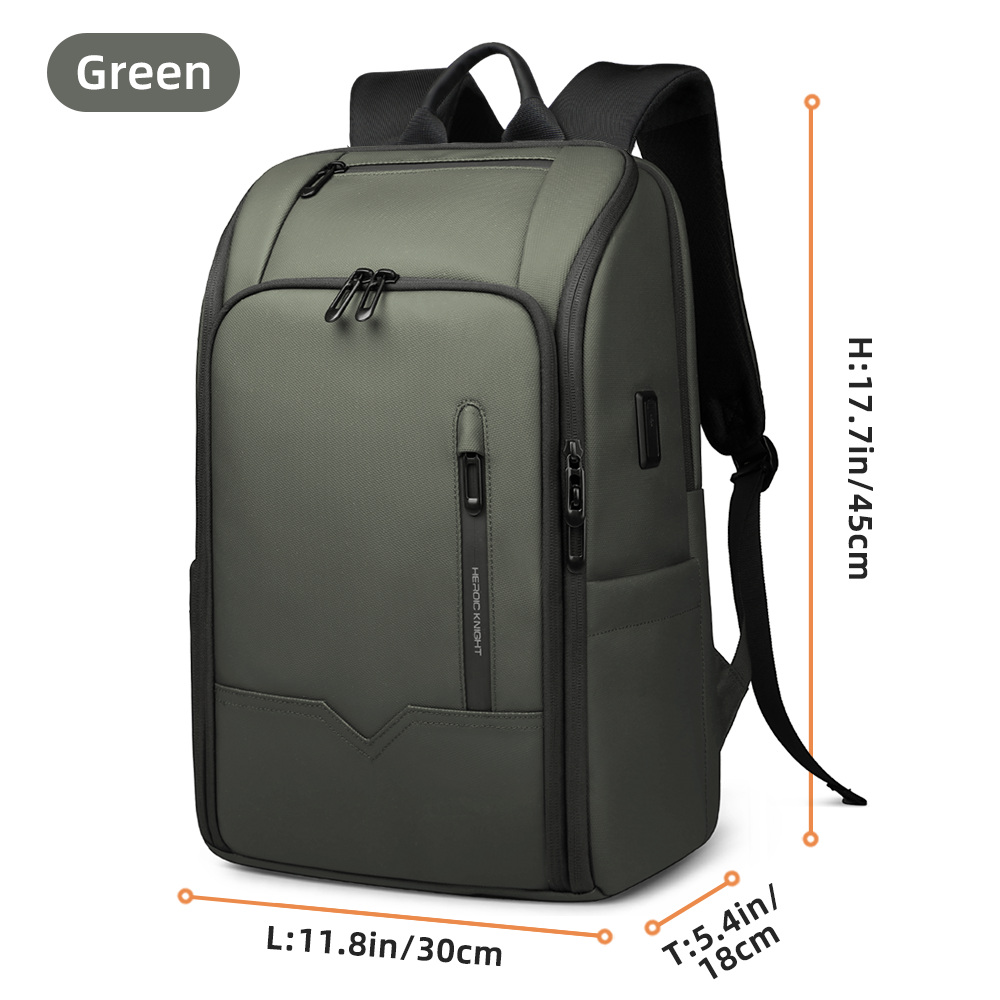 HcanKcan Men's Business Backpack Waterproof 15.6 inch Laptop Bag For Men Travel Spacious Backpack Commuting Work School Daypack: green