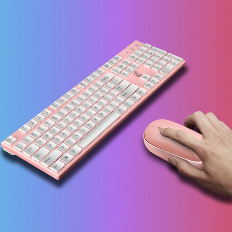 2.4G Wireless Keyboard And Mouse Combination, Waterproof, Compatible With Window XP, Vista, Win7, Win8, Win10.