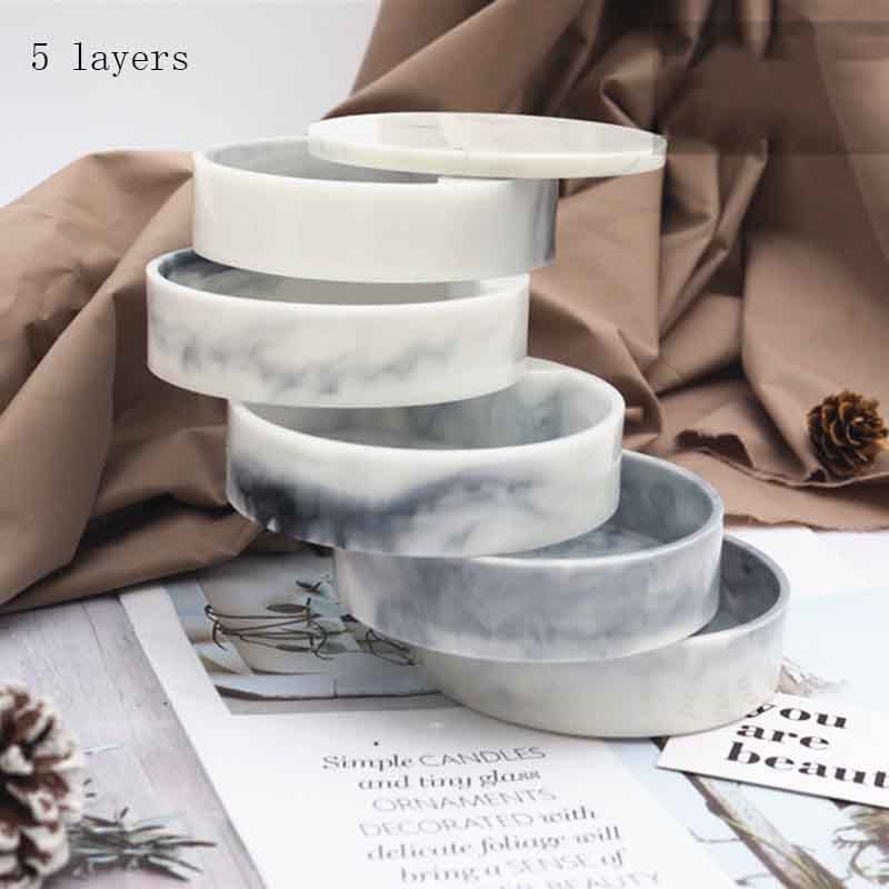 Rotating multi-layer storage box silicone mold DIY Crystal Epoxy Molds Jewelry Container Box Molds
