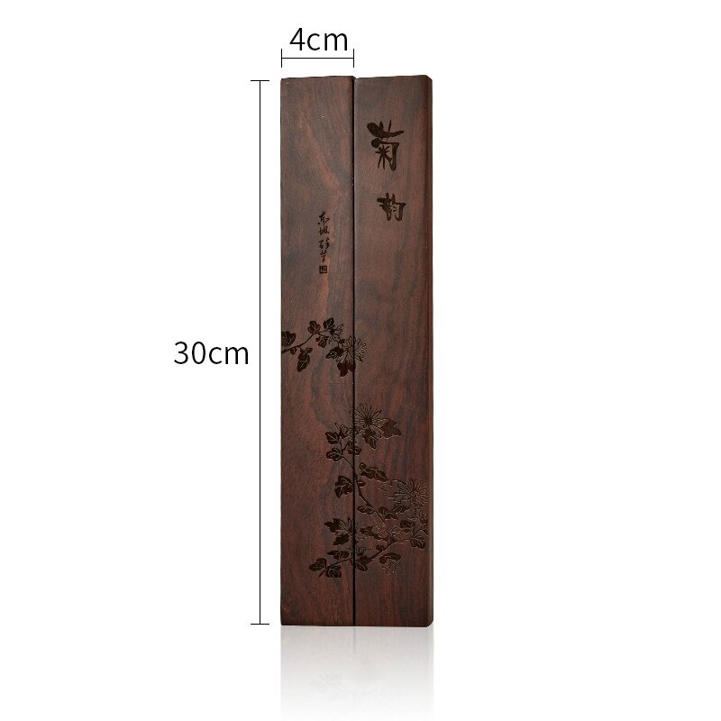 2pcs Paperweight Solid Wood Chinese Calligraphy Special Paperweights Classical Carving Crafts PaperWeight Stationery Supply: H