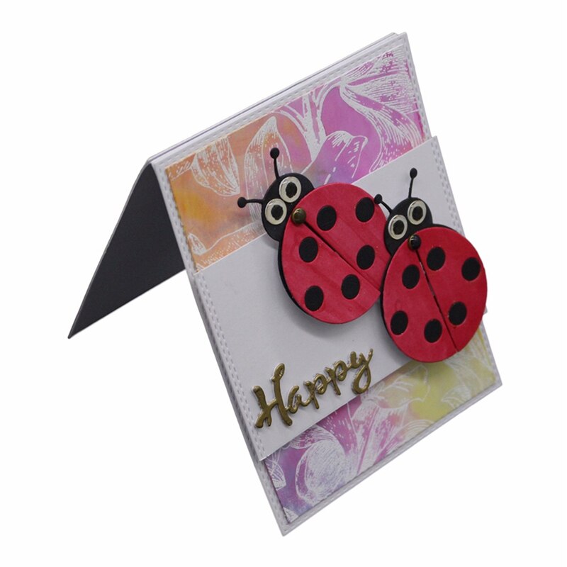 Biedronka metal wykrojniki szablony DIY Scrapbooking znaczki zwierząt foremki robić wycinania album papierowy kartki z życzeniami urodzinowymi wytłaczanie rękodzieło