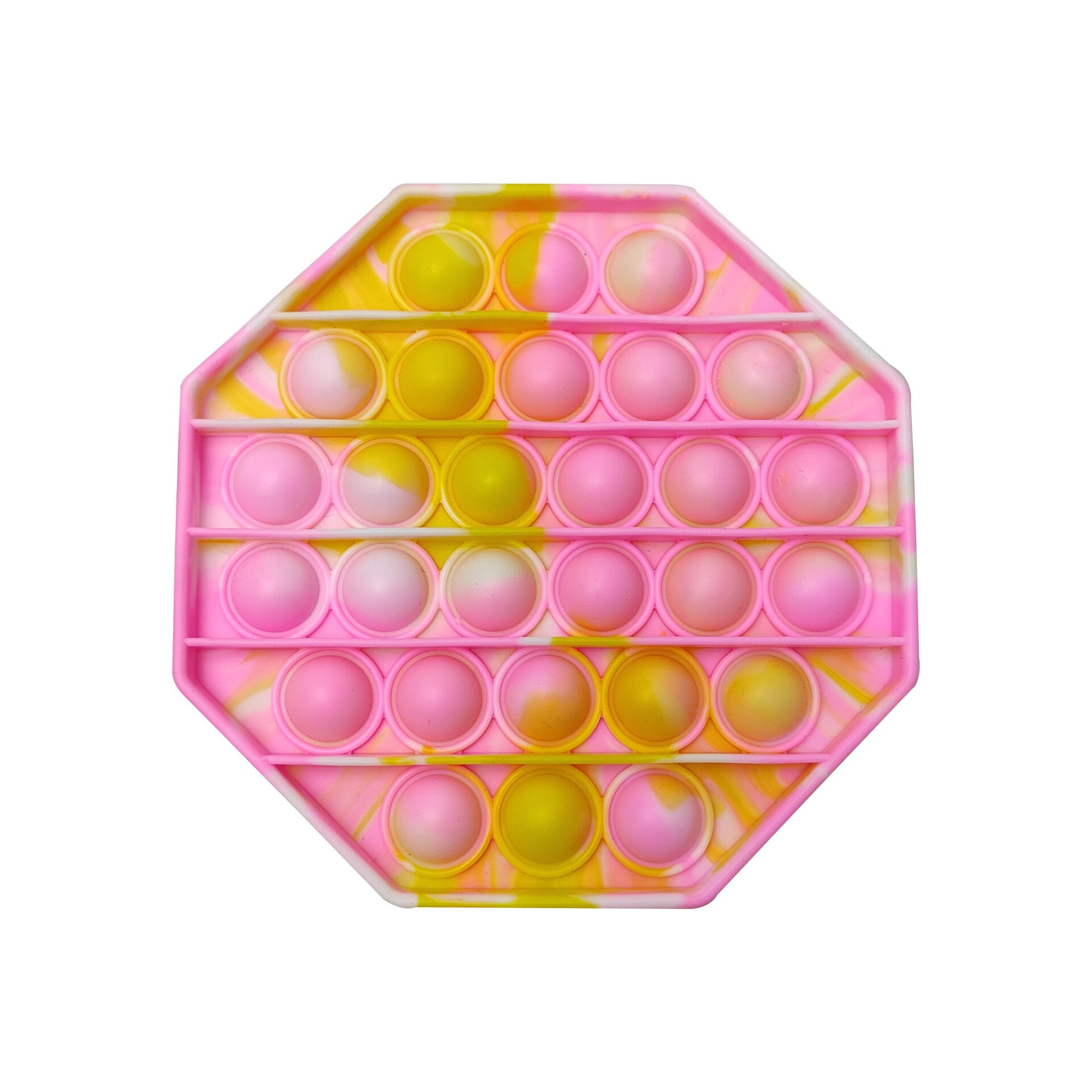 Rainbow Push Bubble Pops Fidget Sensory Toy for Autisim Special Needs Anti-stress Game Stress Relief Squishy Pops It Fidget Toys: Octagon-A