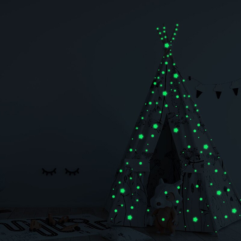 3 stuks/set lichtgevende sterren muurstickers slaapkamer huisdecoratie muurschildering kinderkamer babykamer behang glow in the dark stickers