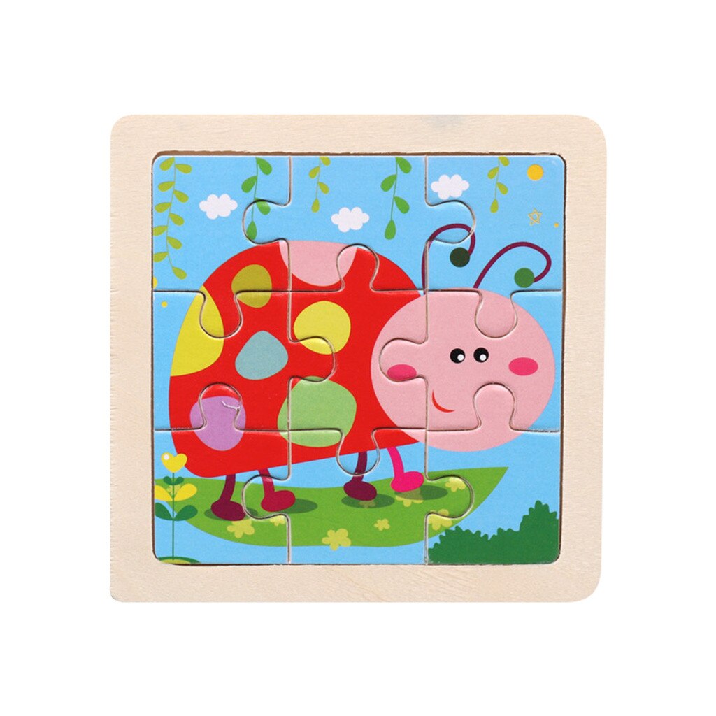 Puzzle di legno Per Bambini Educational Houten Puzzels Kinderen 11 centimetri * 11 centimetri di Legno Di Puzzle giocattoli di Sviluppo Del Bambino Dei Capretti Formazione Toy l102