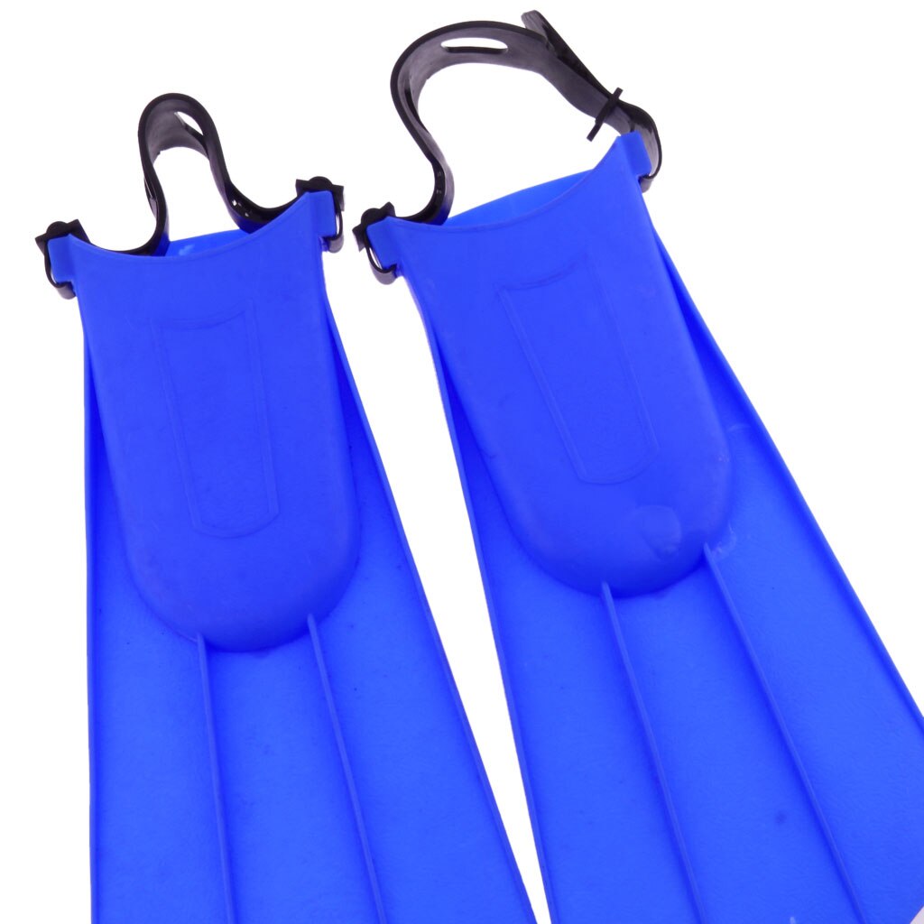 Perfect verstelbare vinnen training lange flippers duiken zwemmen snorkelen kindervinnen zwemtrainingsuitrusting: L blauw 