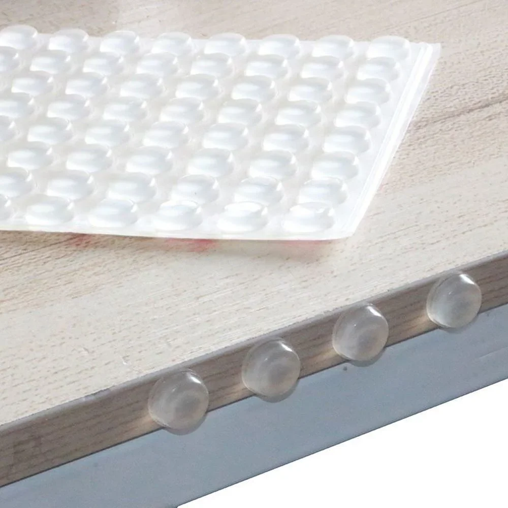 Auto-adesivo Porta Stopper, Rubber Damper Buffer, Gabinete Bumpers, Silicone Móveis Pads, Almofada Protective Pads, 100Pcs